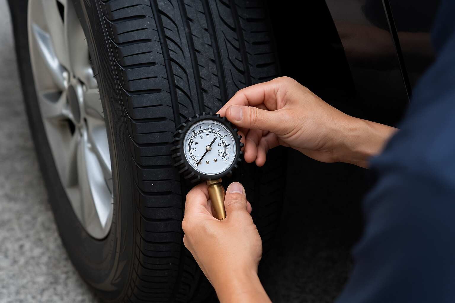 how to check tyre pressure